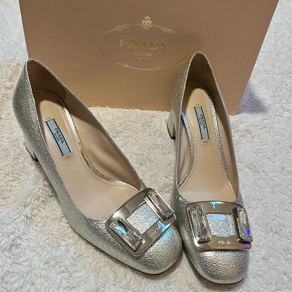 Prada Calzature Donna Vernice Galaxy heels